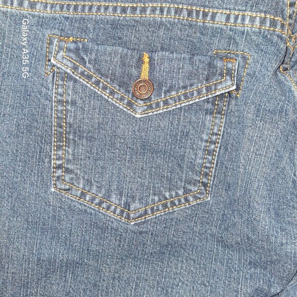 Levi Strauss Signature Womens Stretch Denim Jeans Size 12 Mid-Rise Straight Leg - Picture 9 of 11